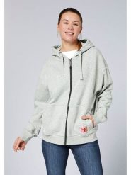 Chiemsee Bluza w kolorze szarym rozmiar: M. Szare bluzy damskie Chiemsee, m, bez wzorów, z bawełny, bez kaptura. Za 152.62 zł.