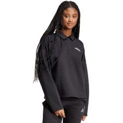 Bluza damska adidas Essentials Linear Polo. Czarne bluzy damskie Adidas, xl, bez wzorów, z bawełny, bez kaptura. Za 181.99 zł.