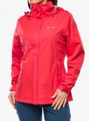 Kurtka przeciwdeszczowa damska Vaude Escape Light Jacket. Czerwone kurtki damskie Vaude, xs, bez wzorów, bez kaptura. Za 507.75 zł.