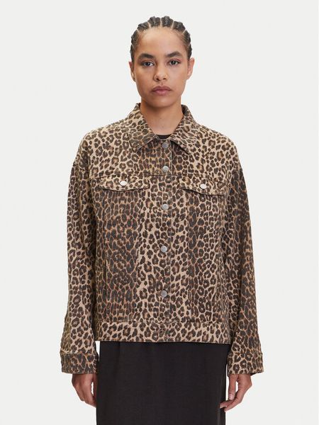 Vero Moda Kurtka jeansowa Tessa 10329961 Brązowy Oversize. Brązowe kurtki damskie Vero Moda, m, bez wzorów, z bawełny, bez kaptura. Za 129.99 zł.