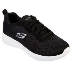 Obuwie Sportowe Damskie Skechers Floral Mesh Lace Up Czarny. Czarne obuwie sportowe casual damskie Skechers, z meshu, bez zapięcia. Za 219.99 zł.