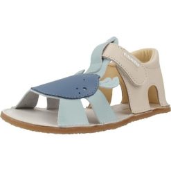 Sandały TITANITOS L560 CANGREJO Niebieski. Niebieskie sandały damskie TITANITOS, bez wzorów, ze skóry, bez obcasa, bez zapięcia. Za 186.99 zł.