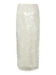 YAS Spódnica maxi Sequina 26037771 Écru Regular Fit. Spódnice damskie YAS, s, bez wzorów, z syntetyku, maxi. Za 309.99 zł.