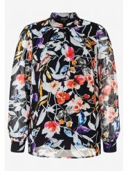 More & More Bluzka w kolorze czarnym ze wzorem rozmiar: 34. Czarne bluzki damskie More & More, bez wzorów, bez kołnierzyka, bez ramiączek. Za 69.91 zł.