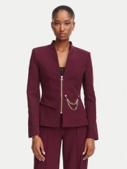 Rinascimento Marynarka CFC0130160003 Bordowy Slim Fit. Czerwone marynarki i żakiety damskie Rinascimento, s, bez wzorów, z syntetyku. Za 944.99 zł.