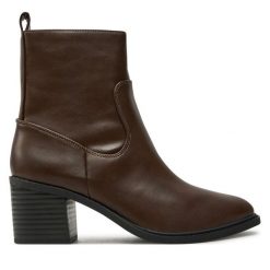 Botki Call It Spring. Brązowe botki damskie Call it Spring, bez obcasa, na słupku, bez zapięcia. Za 309.99 zł.