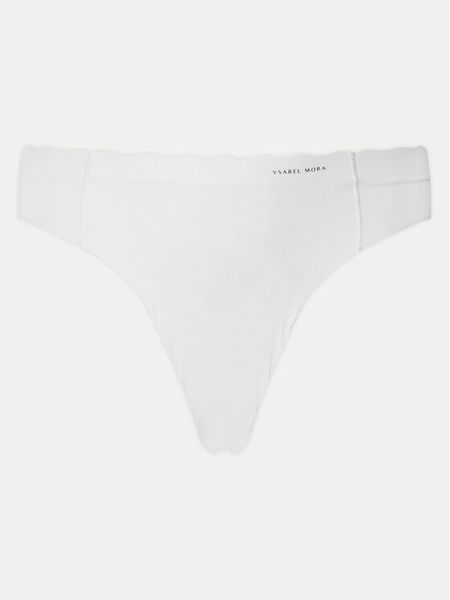 Ysabel Mora Stringi 19338 Biały. Białe stringi ysabel mora, bez wzorów, z nylonu. Za 29.99 zł.