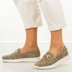 Beżowe skórzane mokasyny damskie Filippo Dp7656/26. Brązowe mokasyny damskie Filippo, na lato, z jeansu, bez obcasa. Za 229.00 zł.