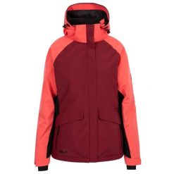 Damska Kurtka Narciarska Ursula DLX. Czerwone kurtki damskie Trespass, na zimę, xl, bez wzorów, bez kaptura. Za 504.99 zł.