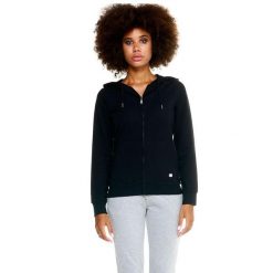 Damska bluza Leone z kapturem Basic zapinanym na zamek na całej długości. Czarne bluzy damskie LEONE 1947 APPAREL, l, bez wzorów, z tkaniny, z kapturem. W wyprzedaży za 167.70 zł.