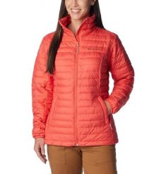 Kurtka Columbia Silver Falls Fz. Czerwone kurtki damskie Columbia, xs, bez wzorów, z puchu, bez kaptura. Za 314.99 zł.