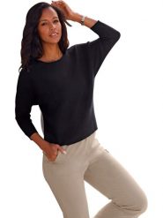 WITT WEIDEN Sweter w kolorze czarnym rozmiar: 48. Czarne swetry klasyczne damskie WITT WEIDEN, z koronki, bez kołnierzyka. Za 61.60 zł.