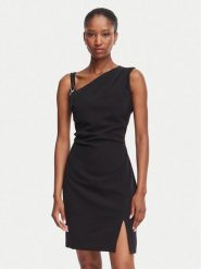 Guess Sukienka koktajlowa W6YK28 W2938 Czarny Regular Fit. Czarne sukienki damskie Guess, z aplikacjami, z syntetyku, wizytowe, bez ramiączek. Za 474.99 zł.
