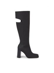 Calvin Klein Jeans Kozaki Long Heel Zip Boot Cut Out Edgy YW0YW01253 Czarny. Czarne kozaki damskie Calvin Klein Jeans, z jeansu, bez obcasa, na słupku, bez zapięcia. Za 1,389.00 zł.