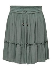 ONLY Spódnica "Ibiza" w kolorze zielonym rozmiar: XS. Zielone spódnice damskie Only, na imprezę, xs, bez wzorów, z włókna, mini. Za 61.46 zł.