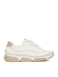 Rieker Sneakersy 45969-80 Écru. Białe obuwie sportowe damskie Rieker, z materiału, bez zapięcia. Za 359.99 zł.