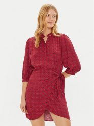 Pepe Jeans Sukienka codzienna Picci PL953611 Czerwony Regular Fit. Czerwone sukienki damskie Pepe Jeans, bez wzorów, z jeansu, bez ramiączek. Za 259.99 zł.