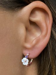 Les Petites Précieuses Pozłacane kolczyki z masą perłową i cyrkoniami rozmiar: onesize. Białe kolczyki damskie Les Petites Précieuses, z cyrkonią, pozłacane. Za 210.45 zł.