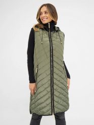 TicketWOMAN Kamizelka pikowana "Karinie" w kolorze khaki rozmiar: 42. Brązowe kamizelki damskie TicketWOMAN, bez wzorów, bez kaptura. Za 230.99 zł.