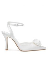 JENNY Szpilki SS2841 Biały. Białe szpilki damskie Jenny, bez wzorów, z materiału, bez obcasa, na szpilce, bez zapięcia. Za 149.99 zł.