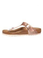 Birkenstock Japonki "Gizeh" w kolorze miedzianym rozmiar: 41. Brązowe klapki damskie Birkenstock, bez wzorów, z otwartym noskiem, bez obcasa, bez zapięcia. Za 200.60 zł.