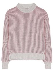 Herrlicher Sweter "Liannie" w kolorze jasnoróżowo-kremowym rozmiar: XL. Brązowe swetry klasyczne damskie Herrlicher, xl, ze splotem, bez kołnierzyka. Za 166.88 zł.