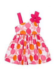 Mayoral Sukienka elegancka 3924 Różowy Regular Fit. Czerwone sukienki dziewczęce Mayoral, bez wzorów, z bawełny, bez ramiączek. Za 232.99 zł.