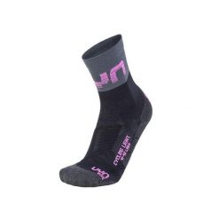 Skarpety UYN Light Lady Socks Black Grey Rose Violet. Czarne skarpetki damskie Uyn, bez wzorów. W wyprzedaży za 49.00 zł.