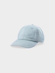 4F Czapka z daszkiem strapback uniseks - turkusowa S/M. Niebieskie czapki z daszkiem damskie 4F, bez wzorów, z bawełny. W wyprzedaży za 29.99 zł.