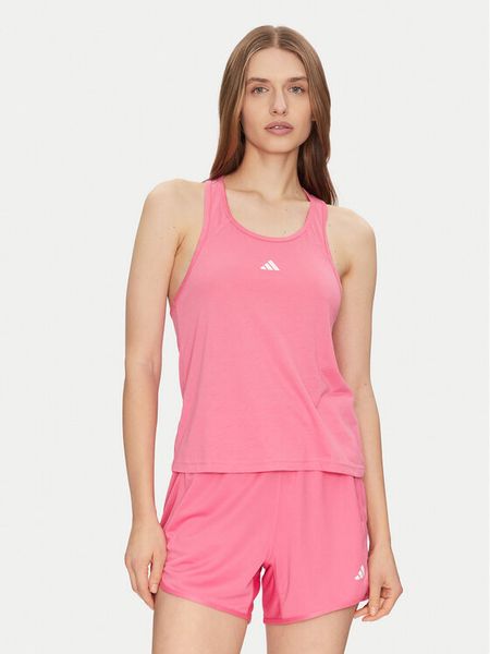 Adidas Koszulka techniczna Train Essentials Minimal Branding JC9528 Różowy Regular Fit. Czerwone koszulki damskie Adidas, s, bez wzorów, z syntetyku, bez kołnierzyka, bez ramiączek. Za 79.99 zł.