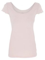 COTONELLA Koszulka w kolorze jasnoróżowym rozmiar: L. Różowe bluzki damskie Cotonella, l, bez wzorów, bez kołnierzyka, bez ramiączek. Za 27.95 zł.