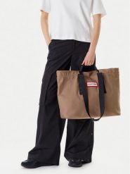 Hunter Torebka WBEO-HTR-K-011-06 Beżowy ciemny. Brązowe shopper bag Hunter, bez wzorów, z materiału, bez dodatków. Za 159.99 zł.
