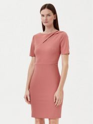 Calvin Klein Sukienka koktajlowa K20K208174 Różowy Regular Fit. Czerwone sukienki damskie Calvin Klein, bez wzorów, z syntetyku, wizytowe, bez ramiączek. Za 429.99 zł.