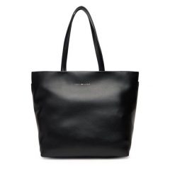 Torebka Tommy Hilfiger. Czarne shopper bag Tommy Hilfiger, bez wzorów, bez dodatków. Za 449.99 zł.