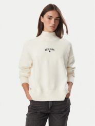 Guess Jeans Sweter W6BR09 Z1252 Kremowy Relaxed Fit. Białe swetry klasyczne damskie Guess Jeans, s, z bawełny, bez kołnierzyka. Za 342.99 zł.