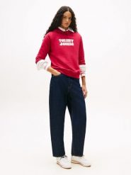 TOMMY JEANS Bluza w kolorze czerwonym rozmiar: XXL. Czerwone bluzy damskie Tommy Jeans, xxl, bez wzorów, z bawełny, z kapturem. Za 235.50 zł.