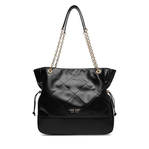 Torebka Nine West. Czarne shopper bag Nine West, bez wzorów, bez dodatków. Za 176.99 zł.