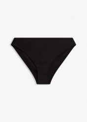 Figi bikini z wysoko wyciętymi nogawkami (zestaw 2 szt.). Czarne bikini bonprix, bez wzorów. Za 31.98 zł.