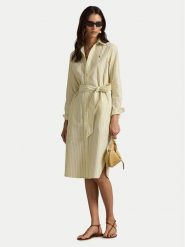 Polo Ralph Lauren Sukienka koszulowa 211959901501 Żółty Regular Fit. Żółte sukienki damskie Polo Ralph Lauren, bez wzorów, z bawełny, bez ramiączek. Za 1,299.00 zł.