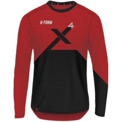 G-FORM Pro-X4 koszulka z długim rękawem L czerwono-czarna. Czarne bluzki damskie G-FORM, l, bez wzorów, bez kołnierzyka, bez ramiączek. Za 316.25 zł.
