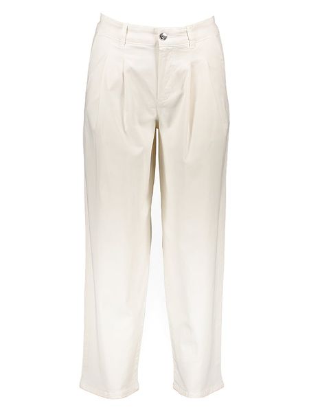 Oui Spodnie w kolorze kremowym rozmiar: 34. Brązowe spodnie materiałowe damskie Oui, bez wzorów, z materiału. Za 404.99 zł.