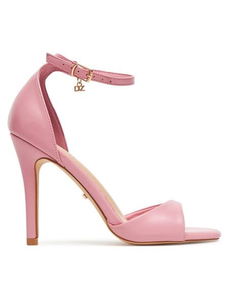 DeeZee Sandały GAF-8598-2 Różowy. Czerwone sandały damskie DeeZee, bez wzorów, ze skóry, bez obcasa, na szpilce, bez zapięcia. Za 139.99 zł.