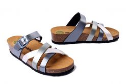 DR. BRINKMANN 700698-09 anthrazit, klapki damskie. Szare klapki damskie Dr. Brinkmann, bez wzorów, bez obcasa, na koturnie, bez zapięcia. Za 163.92 zł.