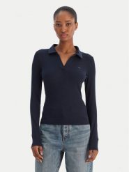 Tommy Jeans Bluzka Essential DW0DW21933 Granatowy Slim Fit. Niebieskie bluzki damskie Tommy Jeans, m, bez wzorów, z bawełny, bez kołnierzyka, bez ramiączek. Za 289.99 zł.