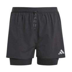 Damskie szorty 2 w 1 adidas 365. Czarne spodenki sportowe damskie Adidas, l, bez wzorów, z materiału, do biegania. Za 285.50 zł.