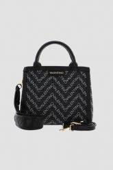 VALENTINO Czarna torebka Blizzard. Czarne shopper bag Valentino by Mario Valentino, bez dodatków. W wyprzedaży za 499.99 zł.