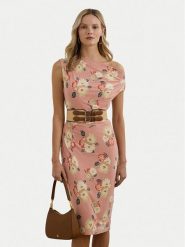 LAUREN RALPH LAUREN Sukienka koktajlowa 250964083001 Różowy Slim Fit. Czerwone sukienki damskie Lauren Ralph Lauren, bez wzorów, z syntetyku, wizytowe, bez ramiączek. Za 1,029.00 zł.