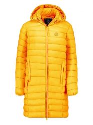 Canadian Peak Płaszcz pikowany "Akitaleak" w kolorze żółtym rozmiar: S. Żółte płaszcze damskie Canadian Peak, s, bez wzorów, bez kaptura. Za 130.99 zł.