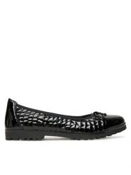 Caprice Baleriny 9-22150-45 Czarny. Czarne balerinki damskie Caprice, bez wzorów, ze skóry. Za 185.99 zł.