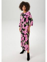 Aniston Sukienka w kolorze czarno-różowym rozmiar: 44. Czarne sukienki damskie Aniston, bez wzorów, z wiskozy, bez ramiączek. Za 69.91 zł.
